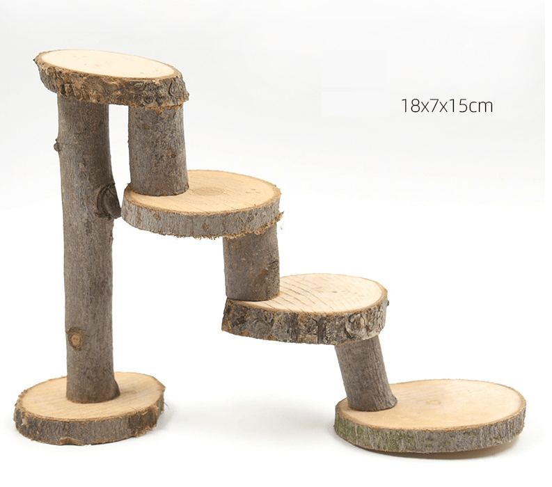 Wooden Apple Wood Hamster Climbing Ladder Toy