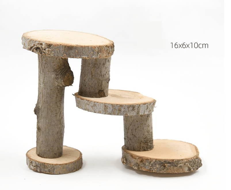 Wooden Apple Wood Hamster Climbing Ladder Toy